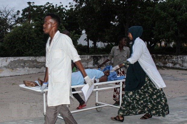 The scene of an attack in Mogadishu (Photo: AFP/VNA)