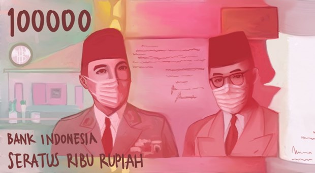 Illustration of rupiah during the coronavirus pandemic.(Photo: https://www.thejakartapost.com/)