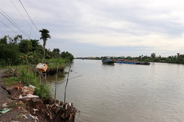 Mekong Delta province faces worsening river, canal erosion (Photo: VNA)