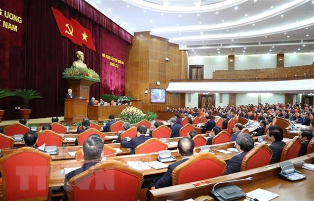 The Party Central Committee (PCC) spent October 8, the fourth working day of the committee’s 13th session, to look at personnel matters. (Photo: VNA)