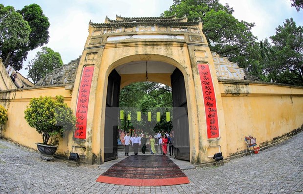 The entrance of the Imperial Citadel of Thang Long, a UNESCO World Heritage Site in Hanoi. (Photo: VNA)