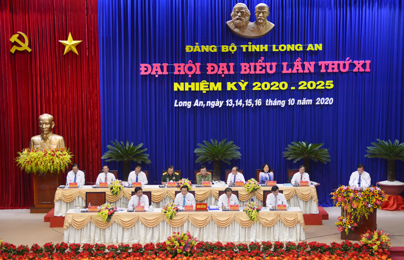 Toàn cảnh Đại hội đại biểu Đảng bộ tỉnh Long An khóa XI, nhiệm kỳ 2020-2025