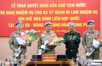 Thêm 3 sỹ quan quân đội đi làm nhiệm vụ gìn giữ hòa bình Liên hợp quốc