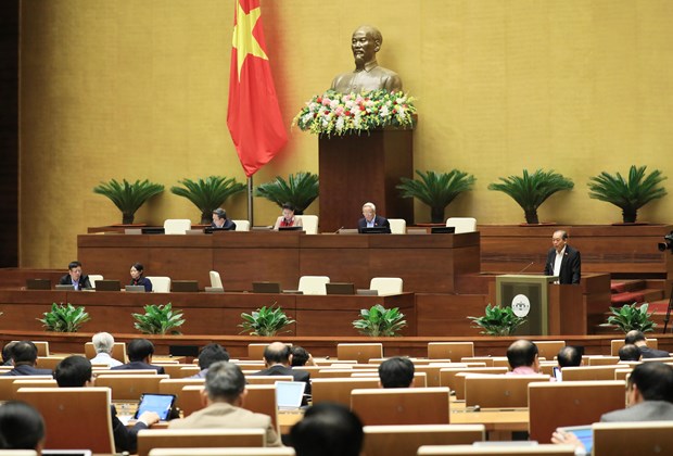 Legislators deliberate the fight against corruption in 2020 during the 10th sitting of the 14th National Assembly on October 26. (Photo: VNA)