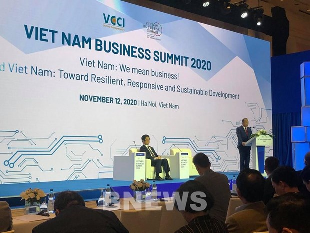 At the Vietnam Business Summit 2020 (Photo: VNA)