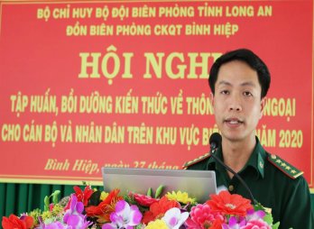 Bộ Chỉ huy Bộ đội Biên phòng tập huấn kiến thức thông tin đối ngoại