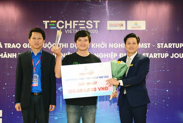 FoodMap.Asia beat 300 other initiatives and projects to get the top prize at Startup Hunt 2020 (Photo: vnexpress)