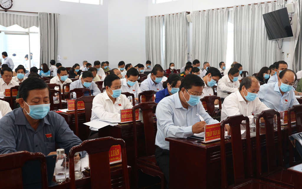 Delegates attend the conference