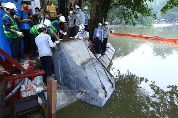 Part of the embankment (Photo: VNA)