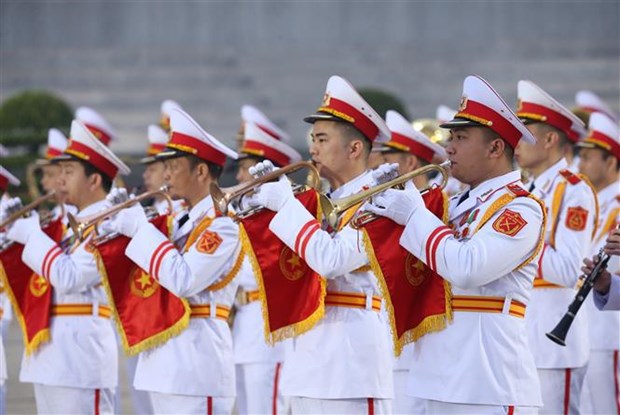 A rehearsal of the military music team (VNA Photo)