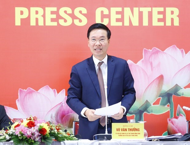 Vo Van Thuong, Politburo member, permanent member of the Party Central Committee’s Secretariat and head of the Committee’s Information and Education Commission (Photo: VNA)