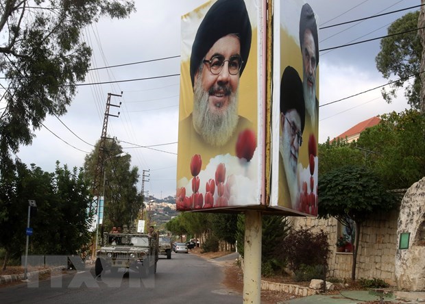 Lebanese soldiers patrol near a Hezbollah arsenal (Photo)