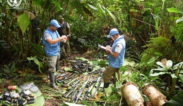 Staff of the UN mission in Colombia (Source: UN)