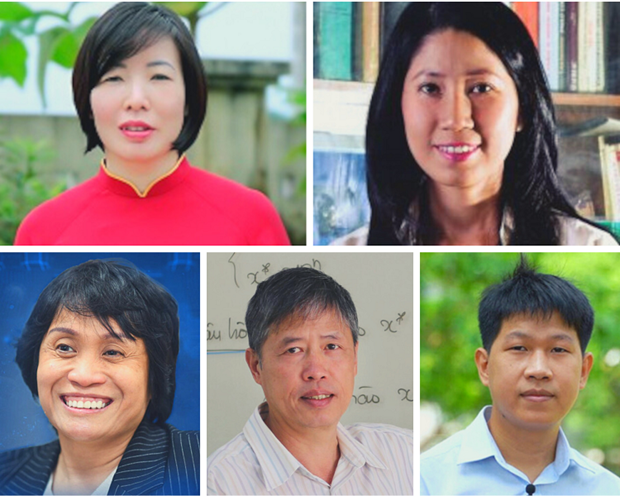 The five Vietnamese scientists in the 2021 edition of the Asian Scientist 100 (Photo: vnexpress.net)