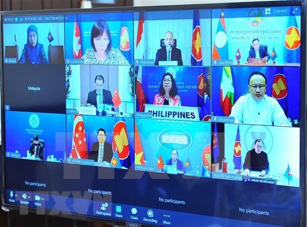 The 27th ASEAN-China Senior Officials’ Consultation (ACSOC) was held via video conference on May 18. (Photo: VNA)