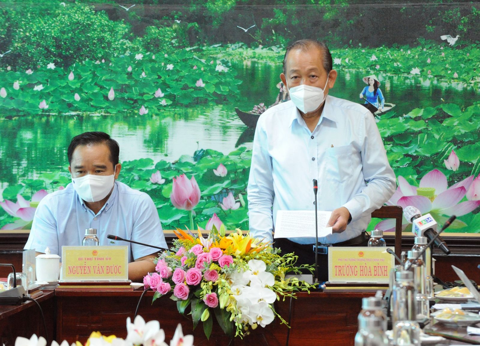 According to Standing Deputy PM - Truong Hoa Binh, Long An needs to strictly implement social distancing measures in the current epidemic situation