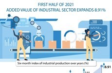 Added value of industrial sector expands 8.91% in H1