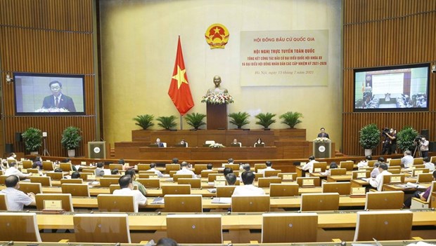 NA Chairman Vuong Dinh Hue speaks at the event (Photo: VNA)