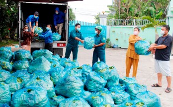 Bến Lức, Cần Đước: “Rau 0 đồng” hỗ trợ mùa dịch