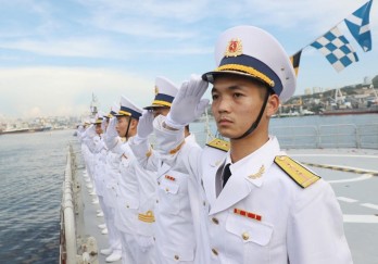 Biên đội tàu hộ vệ tên lửa của Hải quân Việt Nam tham dự Lễ duyệt binh tại Liên bang Nga