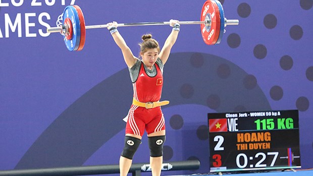 Weightlifter Hoang Thi Duyen (Photo: VNA)