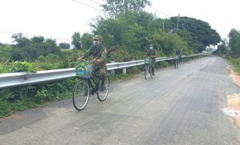 Xe đạp “tuần tra biên phòng” bảo vệ biên giới