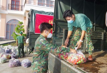 Bộ Chỉ huy Quân sự tỉnh Long An: Tiếp nhận trên 10 tấn rau, củ, quả