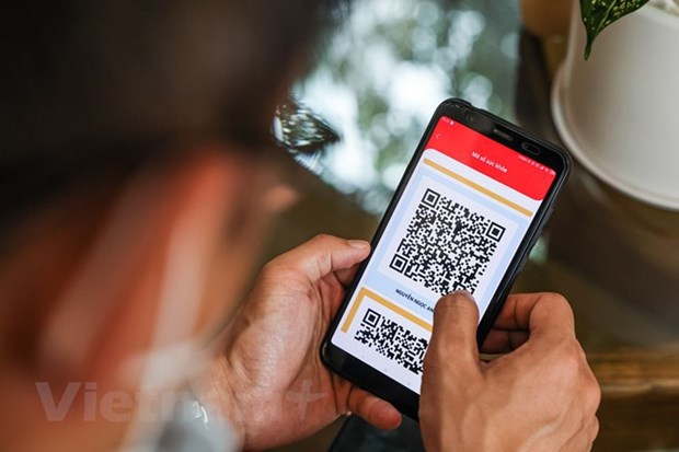 A QR code for an user of the national vaccination support system (Photo: VNA)