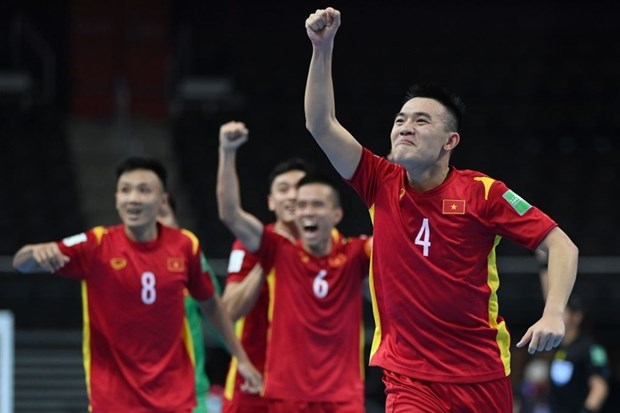 Vietnamese players celebrate their achievements (Photo: Vietnam Football Federation)