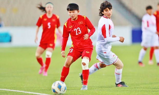 With a 7 – 0 win over the Group B host Tajikistan, Vietnam secures a berth to the 2022 AFC Women’s Asian Cup finals. (Photo: VFF)