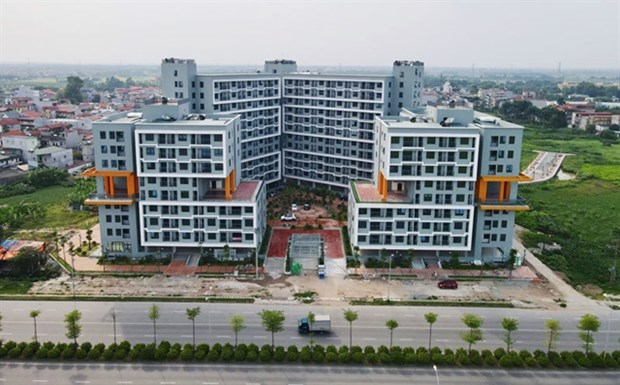 A housing project built for workers in Kim Chung commune of Dong Anh district. (Photo courtesy of HNM)