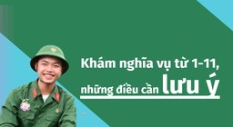 Khám sức khỏe nghĩa vụ từ 1-11, những điều cần lưu ý