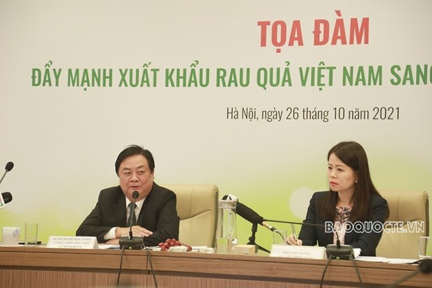 Minister of Agriculture and Rural Development Le Minh Hoan speaks at the event (Photo: baoquocte.vn)