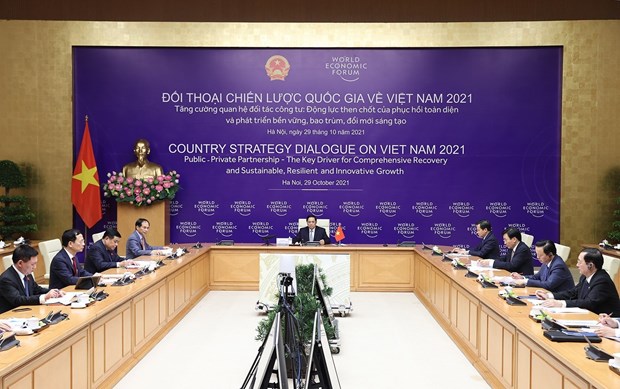 Prime Minister Pham Minh Chinh on October 29 co-chairs the dialogue from Hanoi (Photo: VNA)