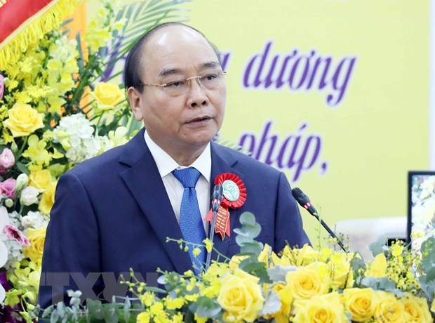 President Nguyen Xuan Phuc speaks at the ceremony. (Photo: VNA)