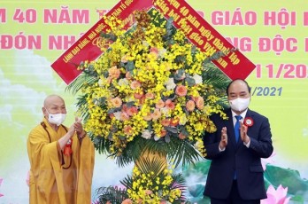 President highlights Buddhist Sangha’s role in strengthening great national unity bloc