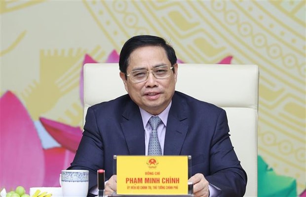 Prime Minister Pham Minh Chinh has a meeting with representatives of outstanding teachers and education managers on the occasion of Vietnam Teachers' Day (November 20) (Photo: VNA)