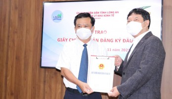 Long An: Enterprises in Phu An Thanh Industrial Park deploy project after nearly a week of receiving investment certificate