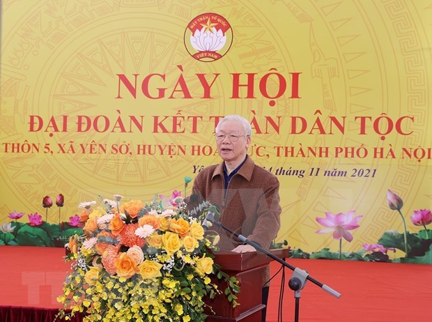 Party General Secretary Nguyen Phu Trong addresses the event (Photo: VNA)