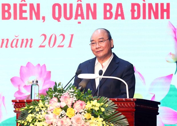 President Nguyen Xuan Phuc speaks at the event (Photo: VNA)