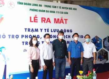 Ra mắt Trạm y tế lưu động hỗ trợ phòng, chống dịch Covid-19 tại Đức Hòa