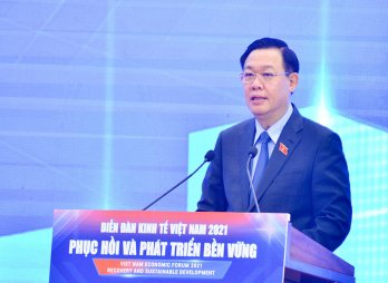 Chủ tịch Quốc hội – Vương Đình Huệ phát biểu khai mạc Diễn đàn Kinh tế Việt Nam 2021