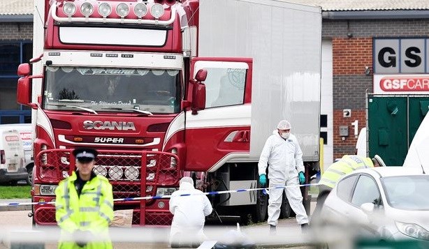 Lorry carrying 39 Vietnamese migrants (Photo: AFP)