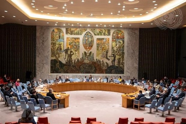 The United Nations Security Council assesses the implementation of Resolution 2118 (2013) concerning chemical weapon issues in Syria at a meeting on October 4. (Photo: VNA)