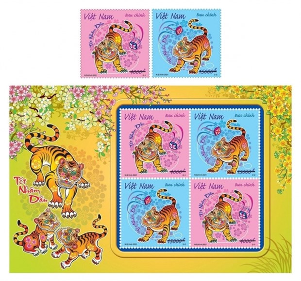 A tiger stamp collection (Photo: Vietnam Post)