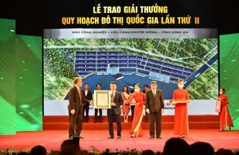 Phuoc Dong Wharf Bridge Industrial Park honored with the Silver Award at the 2nd National Urban Planning Awards 2020