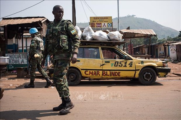 United Nations soldiers patrolling in Bangui, the Central African Republic (Photo: AFP/VNA)