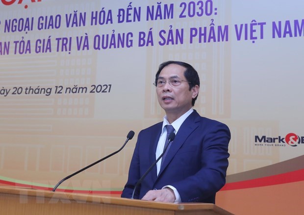 Minister of Foreign Affairs Bui Thanh Son speaks at the event (Photo: VNA)