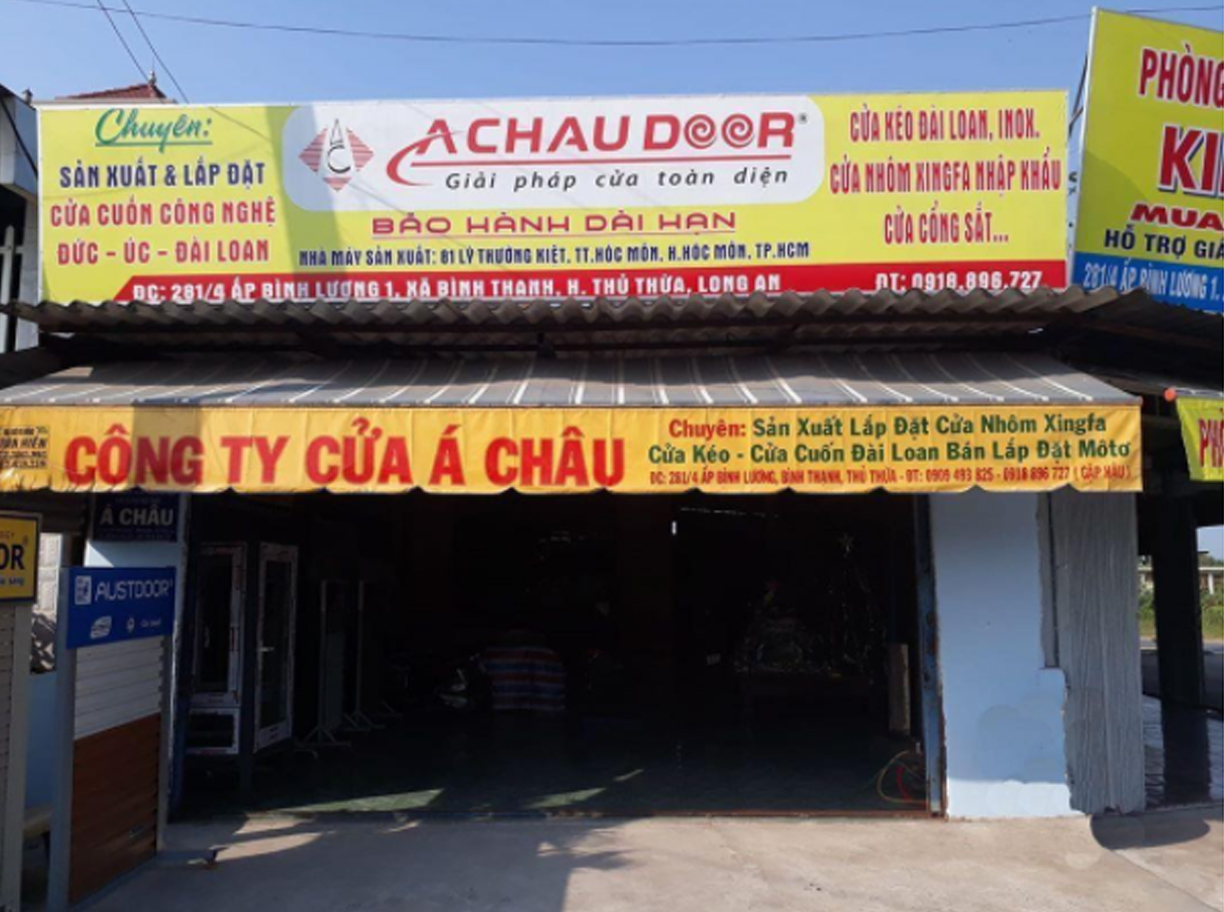 Showroom Á Châu Door tại Long An