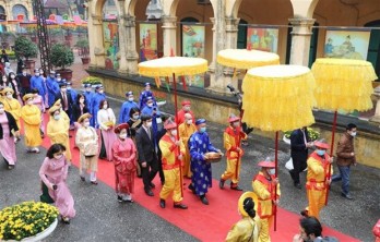 New Year royal rituals re-enacted at Thang Long Imperial Citadel